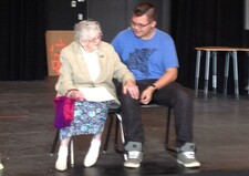 Grade 12 student Max Westerlund with his Great Grandmother Ruth Schultz