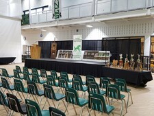 A look at the new gym all set up for Awards Night!