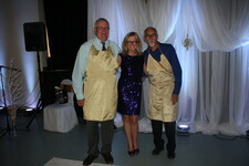 Trustees Schalm and Slemko, with Deputy Superintendent Brennick prepare to open the ice cream bar.