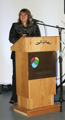 Mistress of Ceremonies, Trustee Sherry Jeffreys.