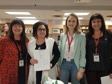 The Judges! From left to right, Lisa Bakos, NGPS Commuications Officer; Brenda Tobin, HTH School Secretary; Erika Chorostil