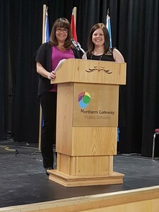 NGPS Assistant Superintendent Leslee Jodry and ATA Local 43 President, Katrina Zack.